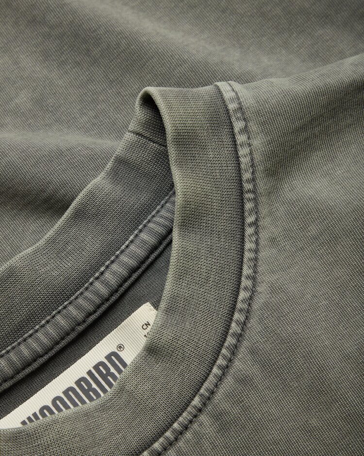 Woodbird Beam Tinted T-Shirt 'Dusty Green'