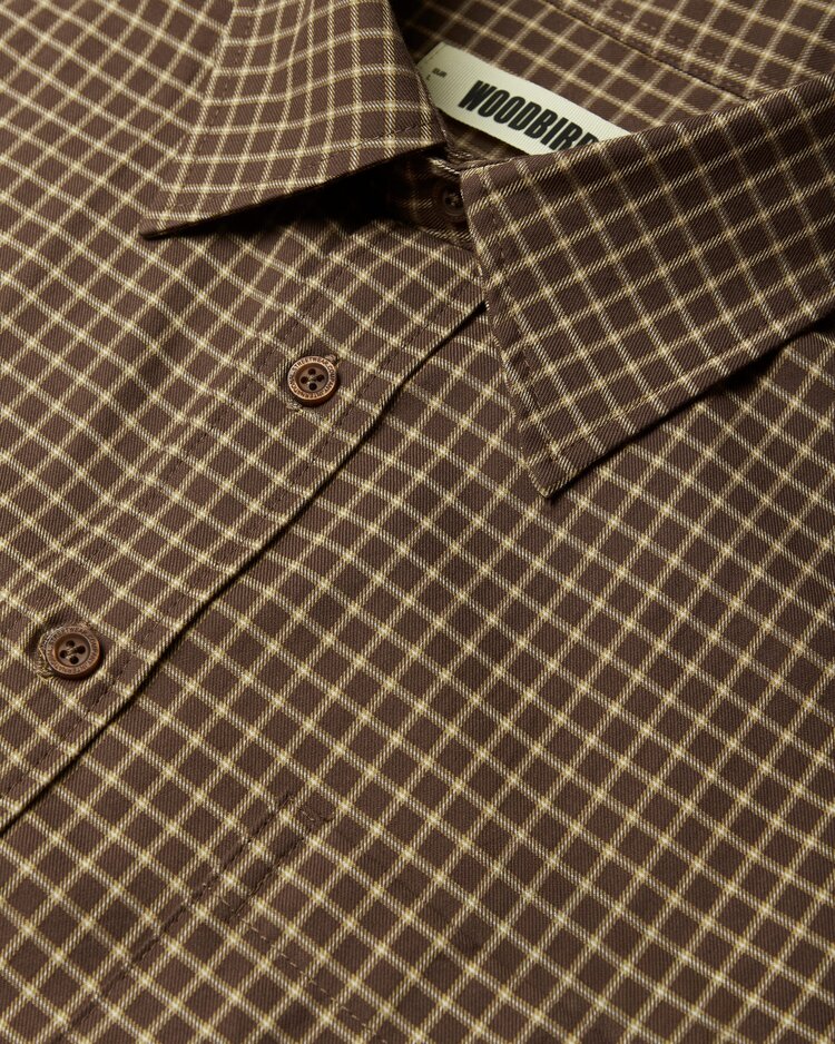 Woodbird Buzo Man Check Shirt 'Brown Honey'
