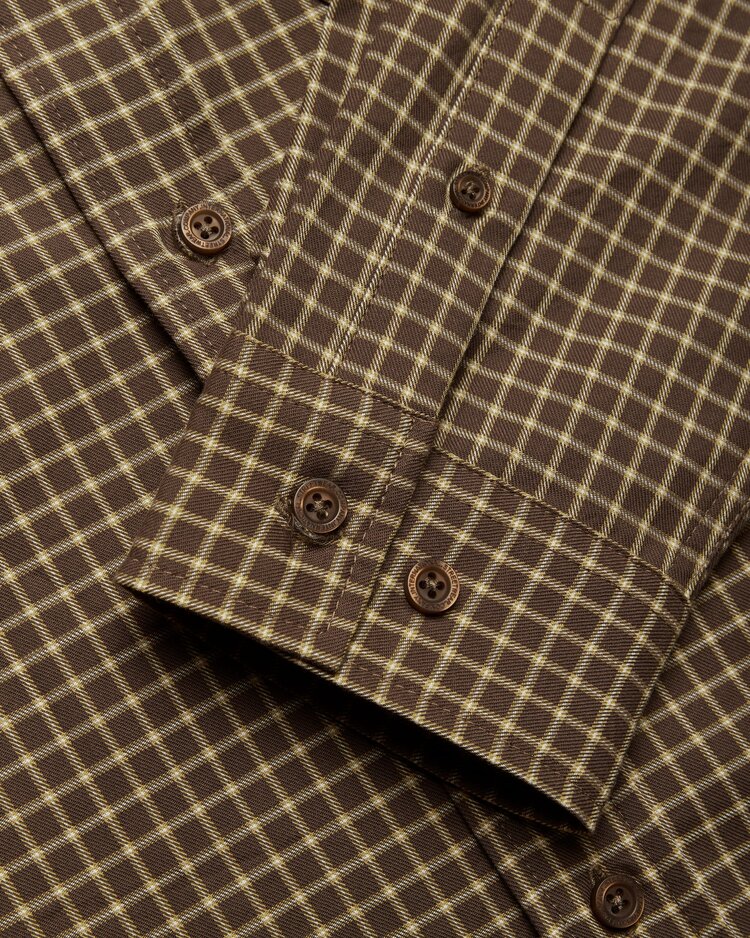 Woodbird Buzo Man Check Shirt 'Brown Honey'