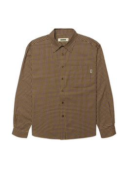 Woodbird Buzo Man Check Shirt 'Brown Honey'
