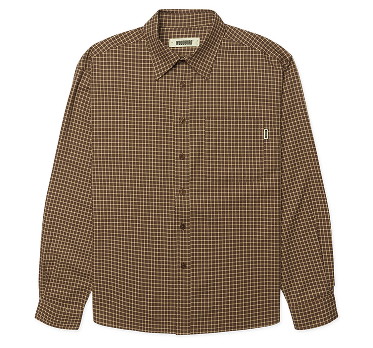 Woodbird Buzo Man Check Shirt 'Brown Honey'