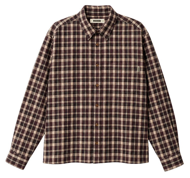 Woodbird Buzo Xiu Check Shirt 'Sand Fudge'