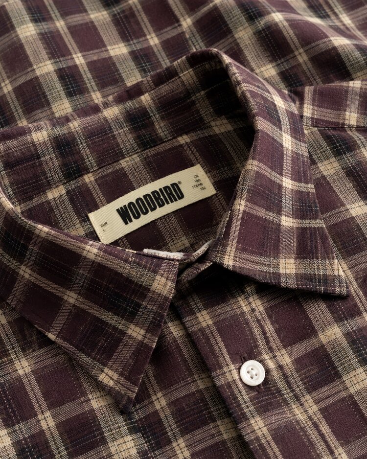 Woodbird Buzo Xiu Check Shirt 'Sand Fudge'