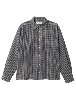 Woodbird Buzo Fang Check Shirt 'Navy Sand'