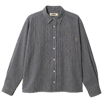Woodbird Buzo Fang Check Shirt 'Navy Sand'