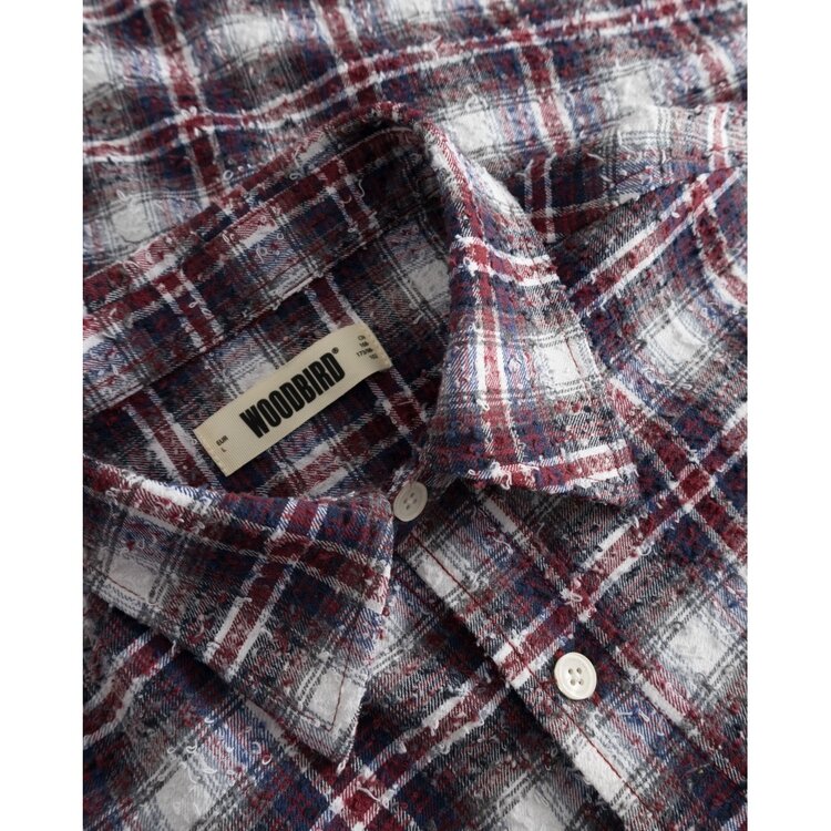 Woodbird Jong Em Check Shirt 'Red Check'