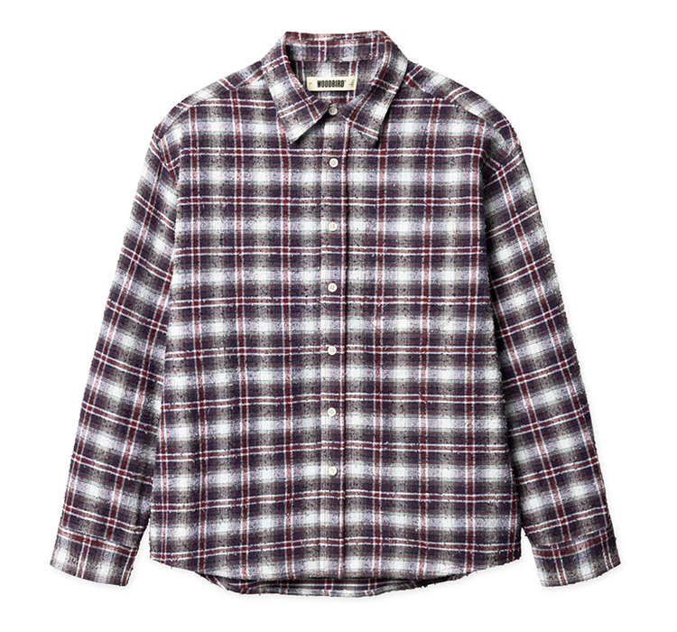 Woodbird Jong Em Check Shirt 'Red Check'