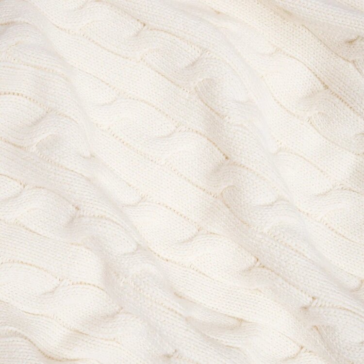 Dito Collective Classic Cable Knit V-Neck 'Off White'