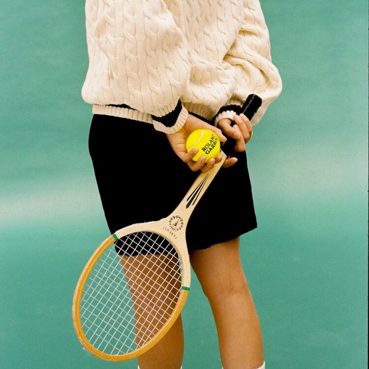 Dito Collective Classic Cable Knit V-Neck 'Off White'
