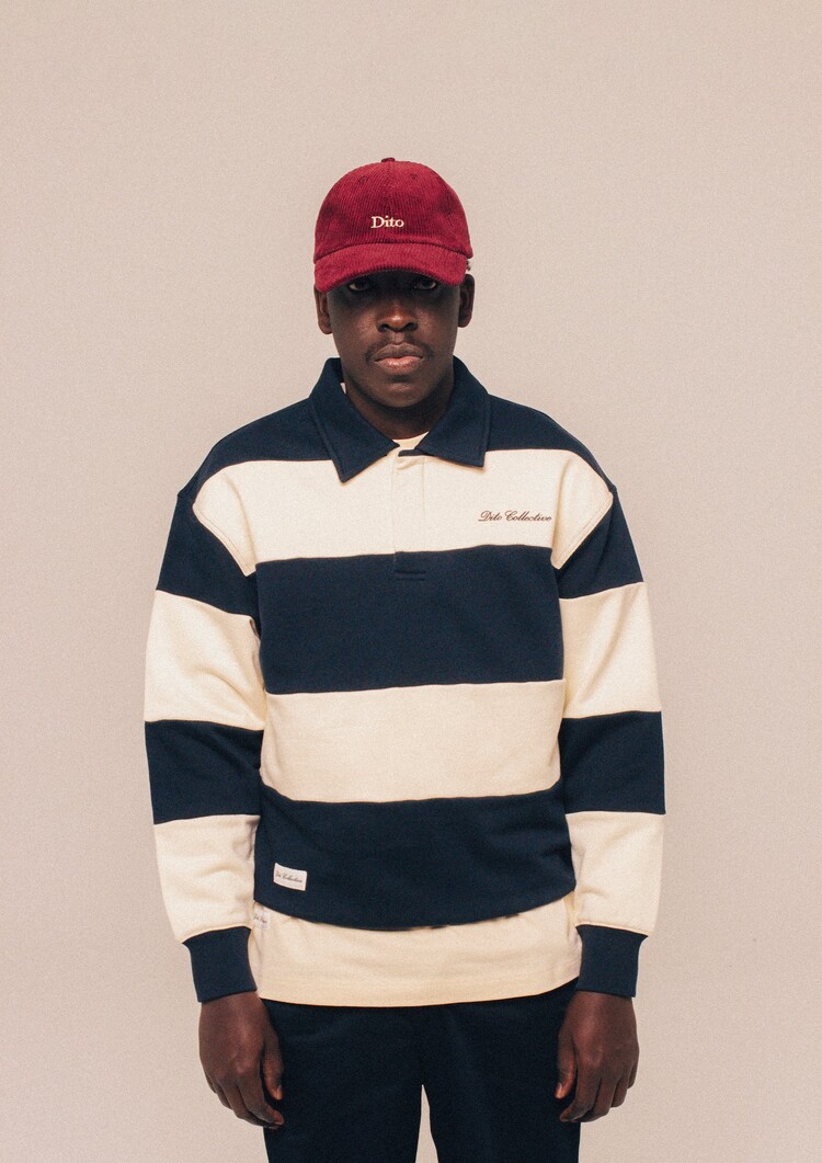 Dito Collective Quarter Zip Striped 'Marine'