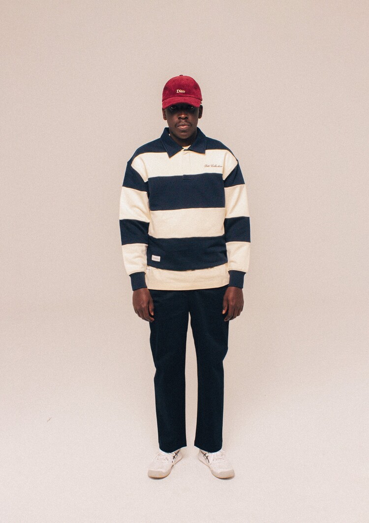 Dito Collective Quarter Zip Striped 'Marine'
