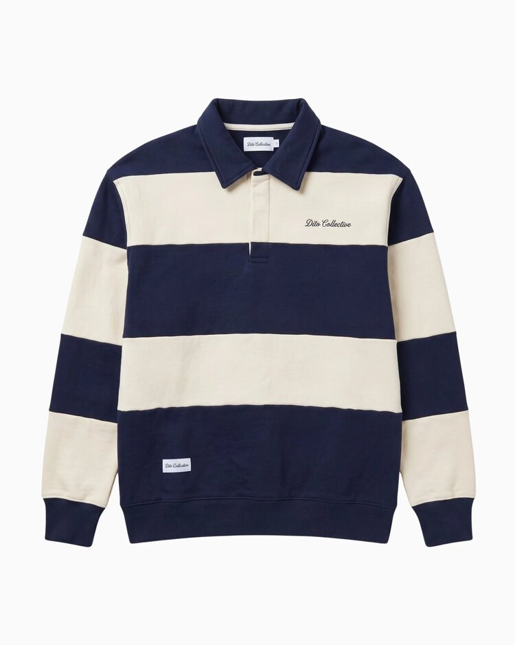 Dito Collective Quarter Zip Striped 'Marine'