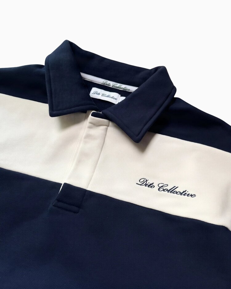 Dito Collective Quarter Zip Striped 'Marine'