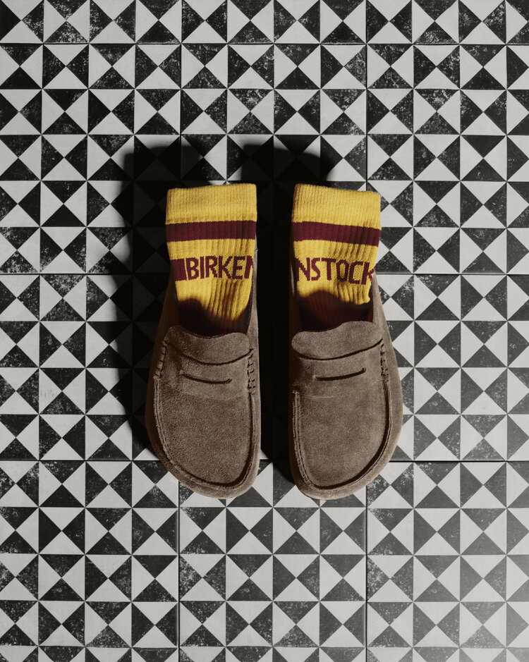 Birkenstock Naples Wrapped Suede 'Concrete Gray'