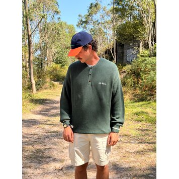 Dito Collective Mao Collar Knit 'Green'