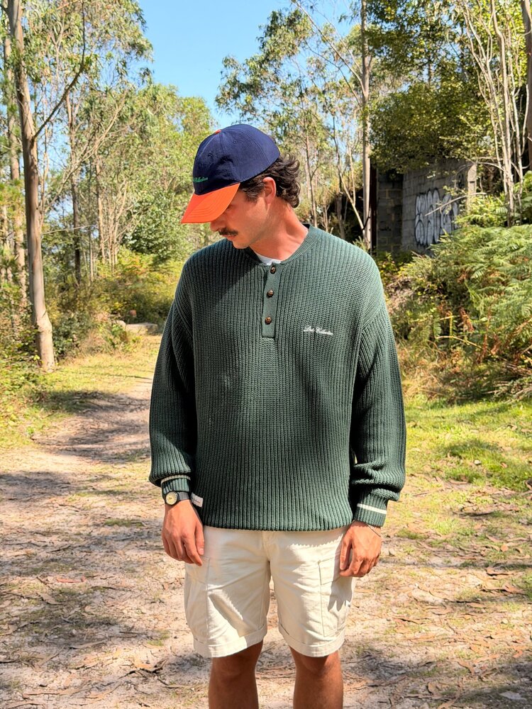 Dito Collective Mao Collar Knit 'Green'