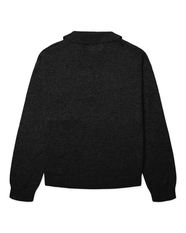 Woodbird Kang 1/2 Zip Polo 'Black'