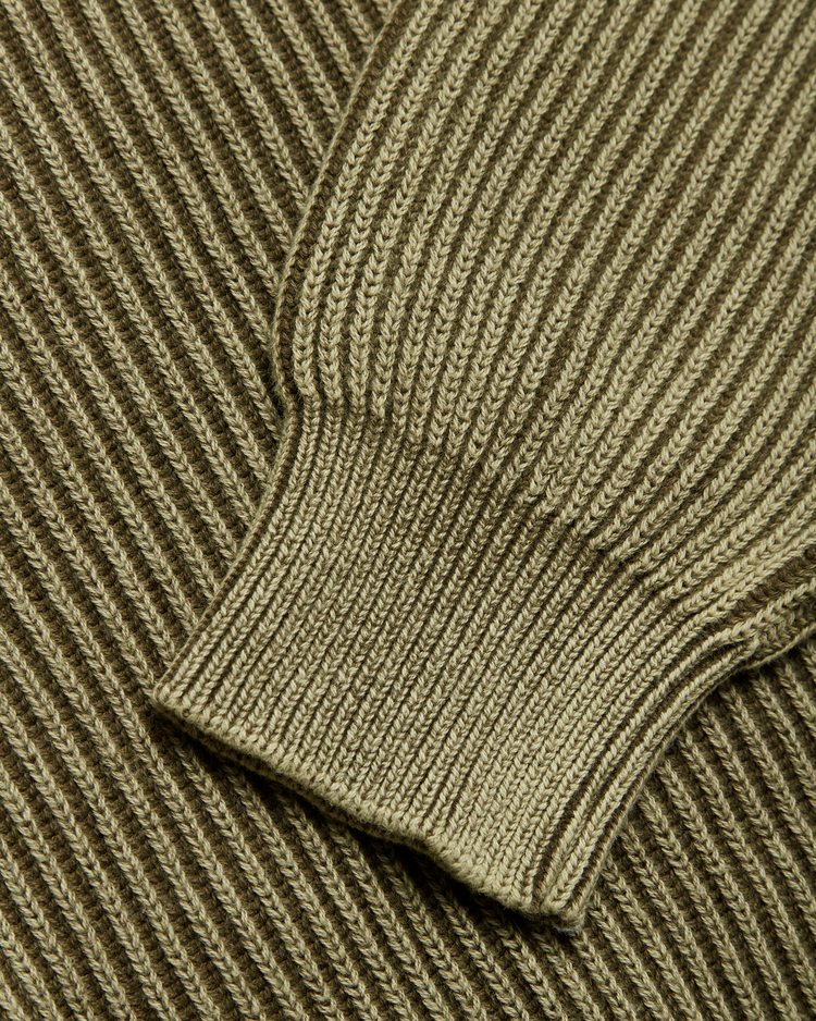 Woodbird Sake Washed Crew 'Dark Olive'