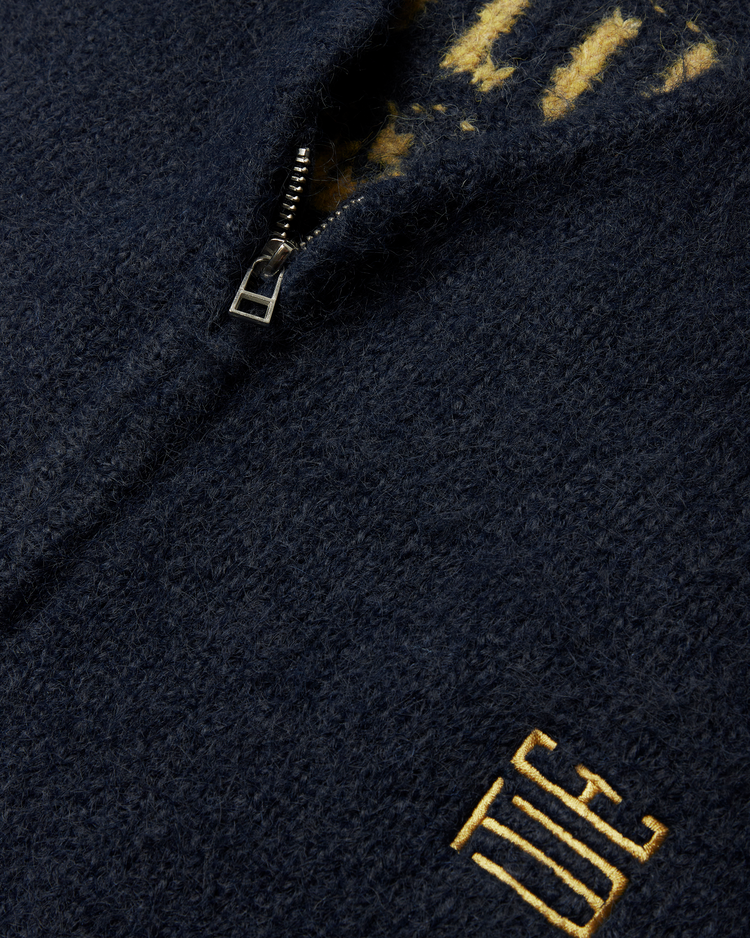 Woodbird Koon Zip Tiger Cardigan 'Navy'
