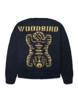 Woodbird Koon Zip Tiger Cardigan 'Navy'