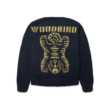 Woodbird Koon Zip Tiger Cardigan 'Navy'