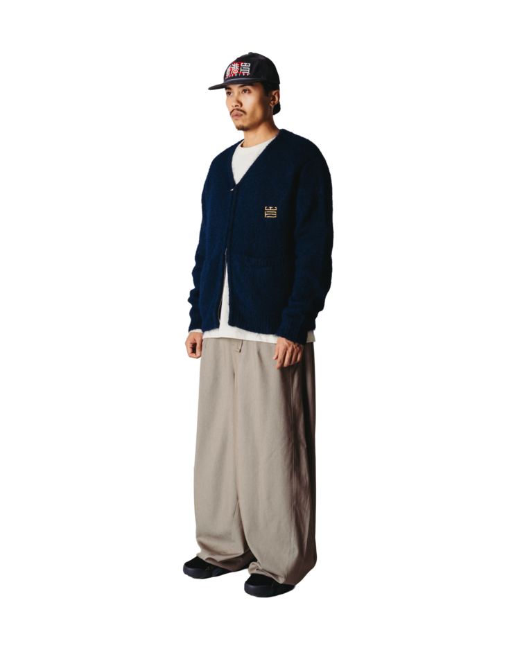 Woodbird Koon Zip Tiger Cardigan 'Navy'