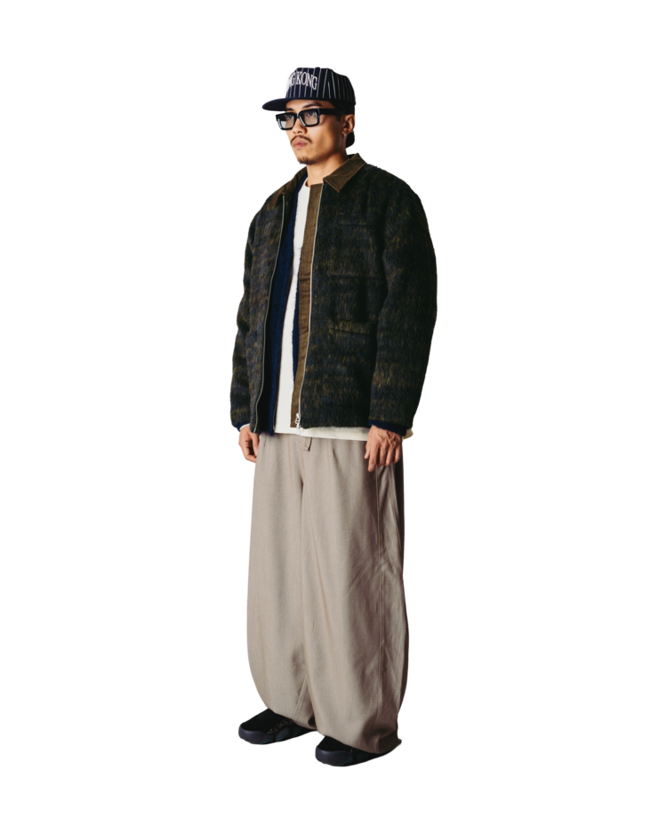 Woodbird Blade Hairy Zip Jacket  'Dark Olive'