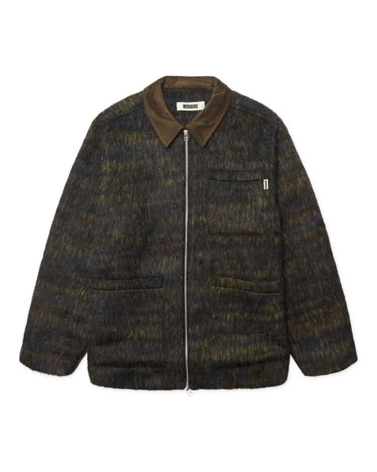 Woodbird Blade Hairy Zip Jacket  'Dark Olive'