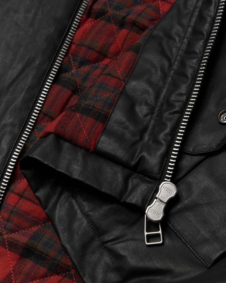 Woodbird Ping Waxed Short Jacket 'Black'