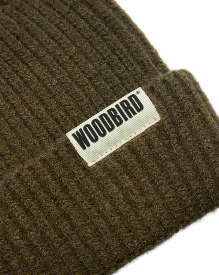 Woodbird Yeti Plated Beanie 'Dark Olive'