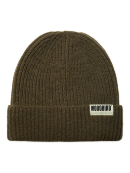Woodbird Yeti Plated Beanie 'Dark Olive'
