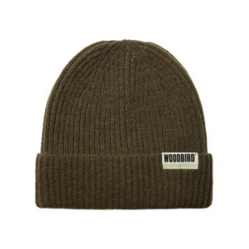 Woodbird Yeti Plated Beanie 'Dark Olive'