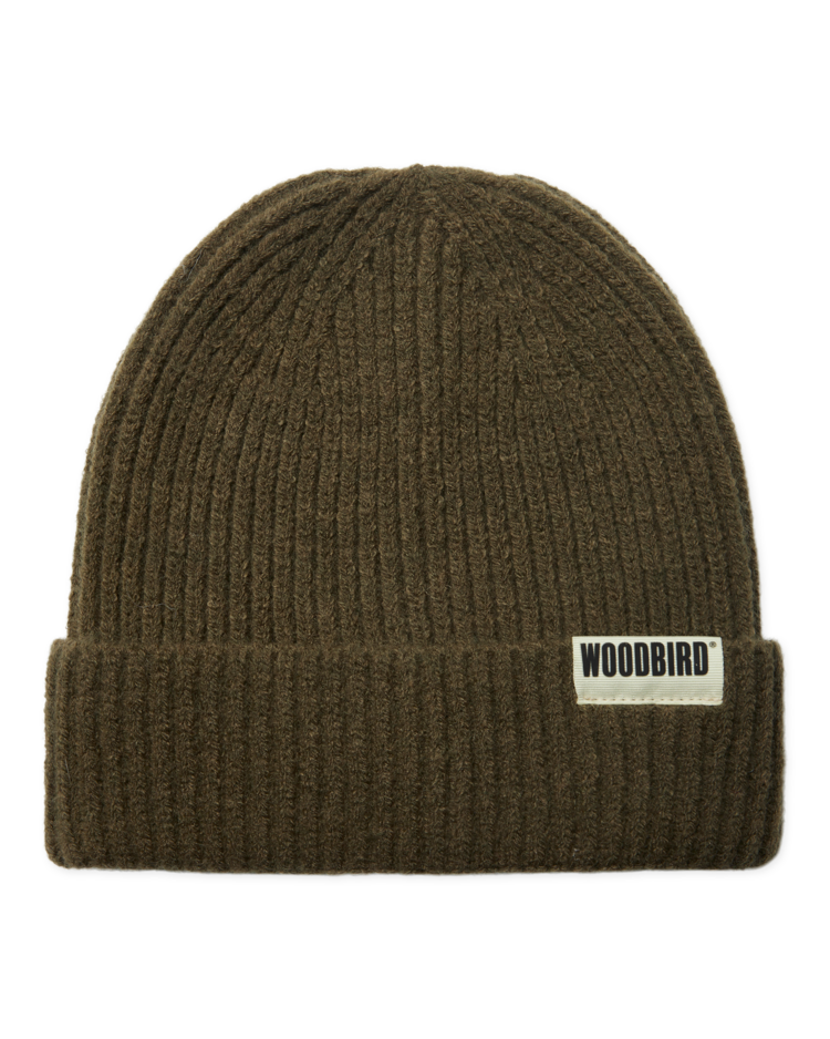 Woodbird Yeti Plated Beanie 'Dark Olive'