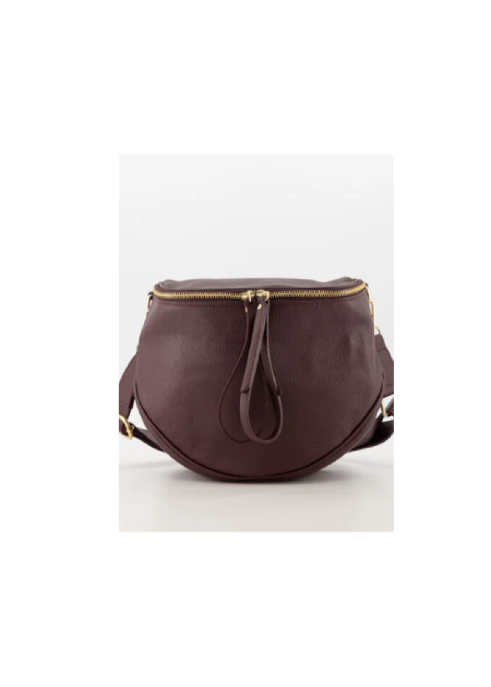 Romsa Romsa Crossbody Tas echt leer Burgundy