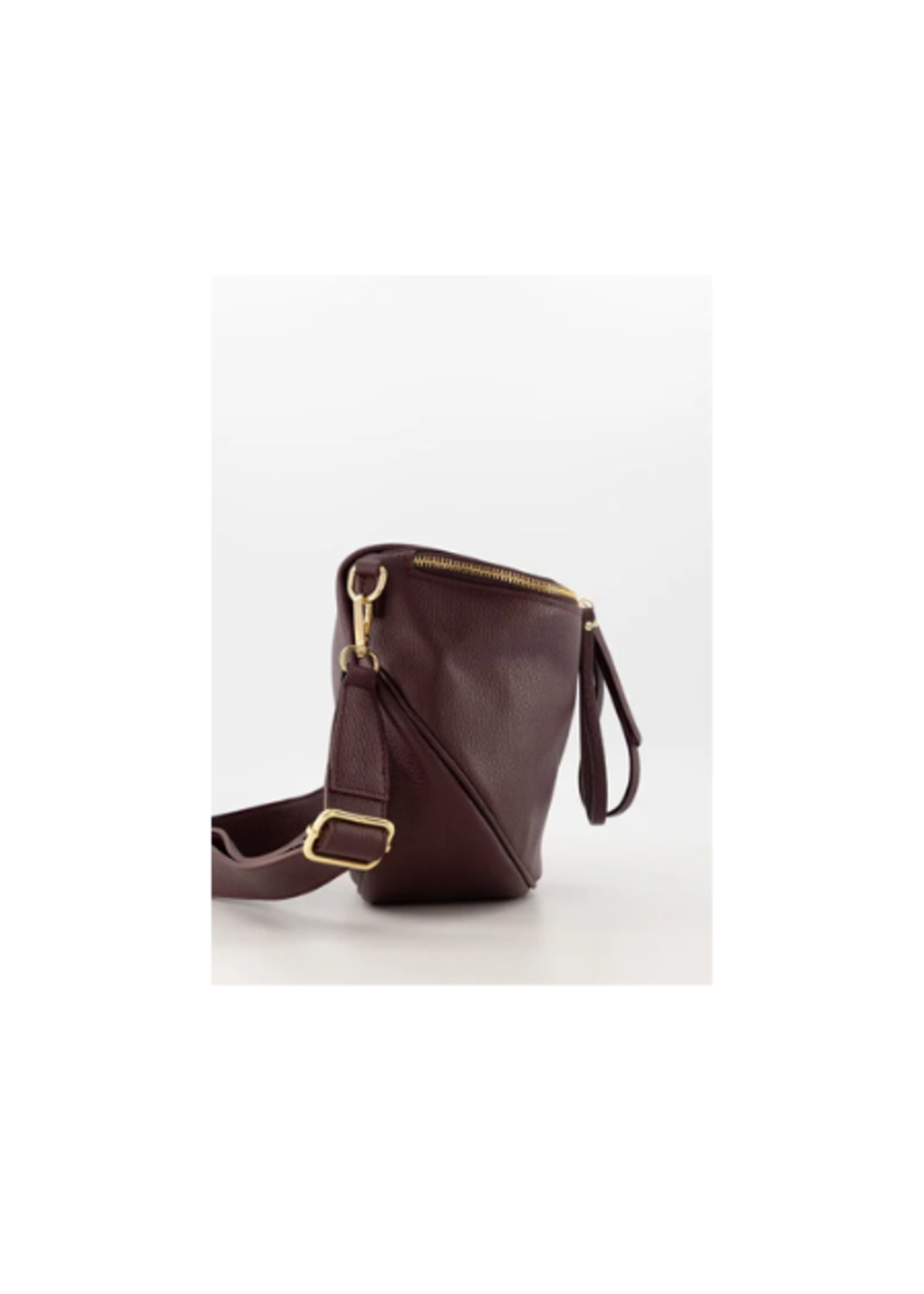 Romsa Romsa Crossbody Tas echt leer Burgundy