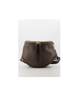 Romsa Romsa Crossbody Tas echt leer donkerbruin