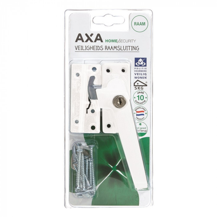 Binnenwaarts Of Mededogen Axa Axa Raamsluiting met cilinderslot en haakschoot aluminium SKG DIN  rechts - wit - Ten Wolde Tools