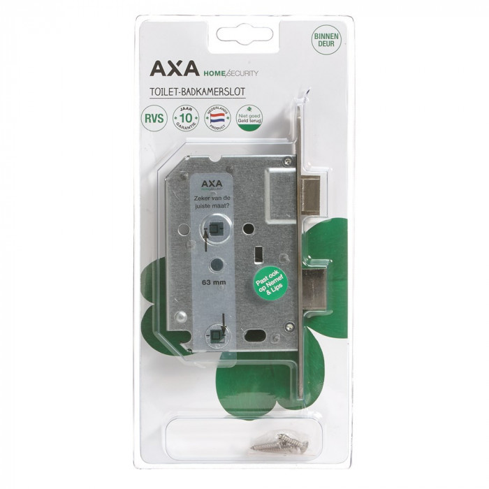 Axa deurslot badkamer/wc-slot binnendeur - deur links & rechtsdraaiend - 8713249222240 - Ten Wolde