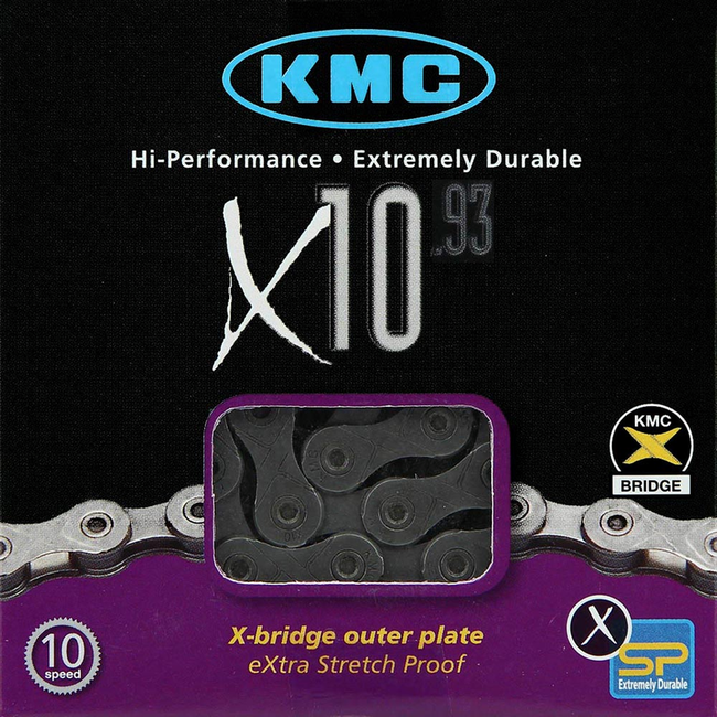 KMC Bag of 5 KMC chains X10 10 speeds 116L gray