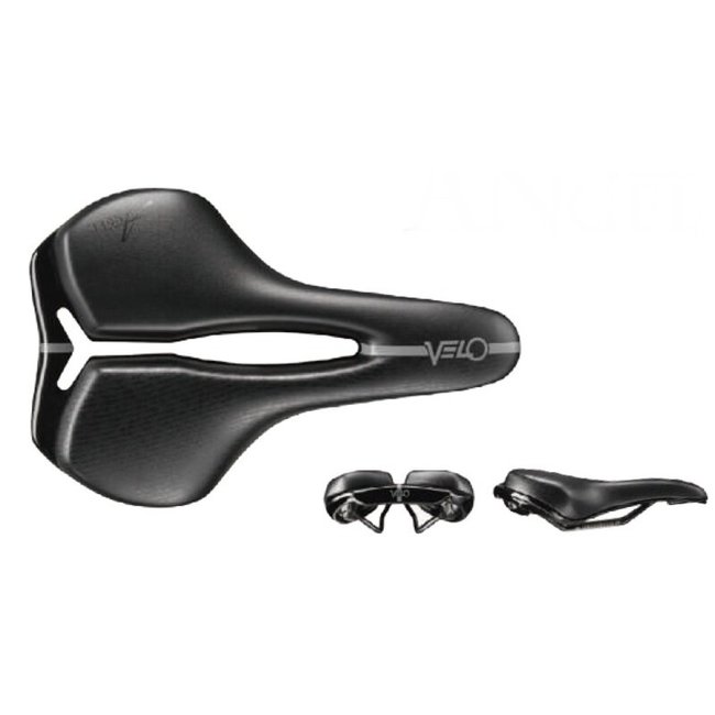 VELO Angel Flow Bike Saddle Black Bike Equipment