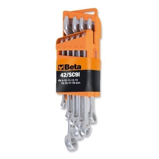 BETA BETA Set of 9 Combination Wrenches with compact support