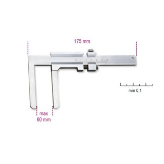 BETA BETA Sliding Gauge for Brake Disc - Reading to 0.1 mm