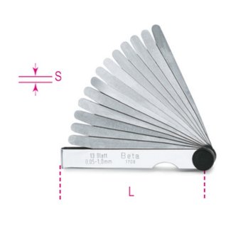 BETA BETA Metric Feeler Gauge 0,05 - 1mm 20 Slides