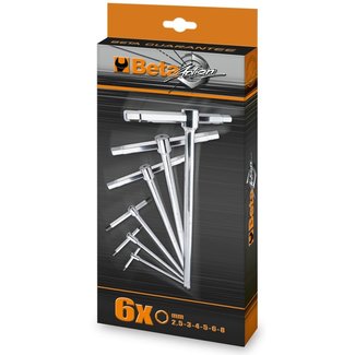 BETA BETA Set of 6 Male 6 points T-Handle Wrenches