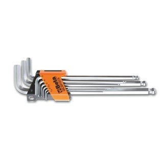 BETA BETA Set of 9 Ball Head Offset Hexagon Key Wrenches Extra Long