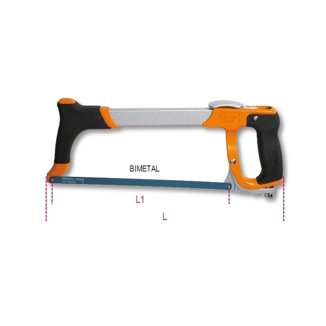 BETA BETA Hacksaw Frame with quick release Blade attachment system