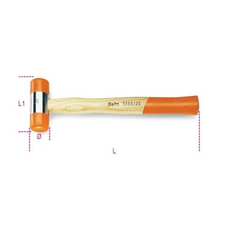 BETA BETA Soft Face Hammer Size 35 Wooden Shaft