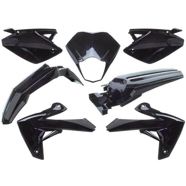 O PARTS O PARTS Plastic Kit O PARTS Gloss Black - Rieju MRT/MRT Pro 50 (09-21)