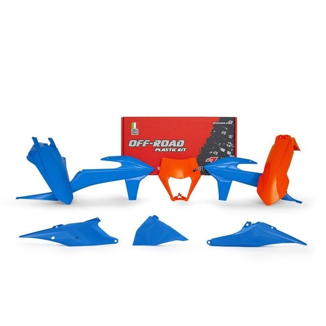 RACETECH RACETECH Plastic Kit Orange/Blue KTM