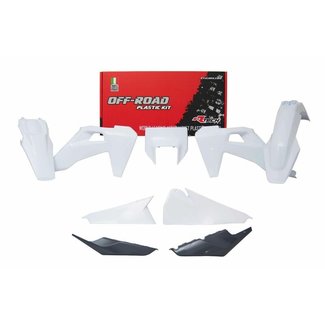 RACETECH RACETECH Plastic Kit White/Anthracite Grey Husqvarna TE/FE